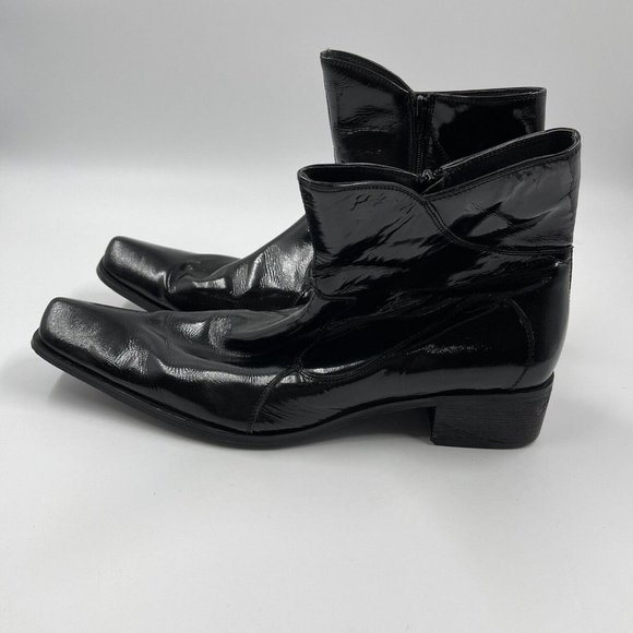 Martello Black Leather Vintage Mens Boots B72-1 Size 46 EU 12 US 11 UK - Picture 1 of 10